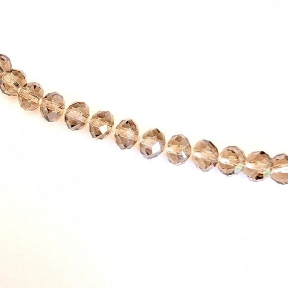 Faceted smoke glass beaded necklace - Picture 9 of 11